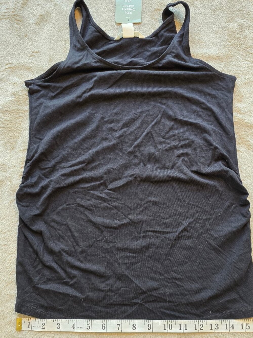 NWT H&M MAMA Organic Cotton Maternity Tank Top - Size M Dark Gray
